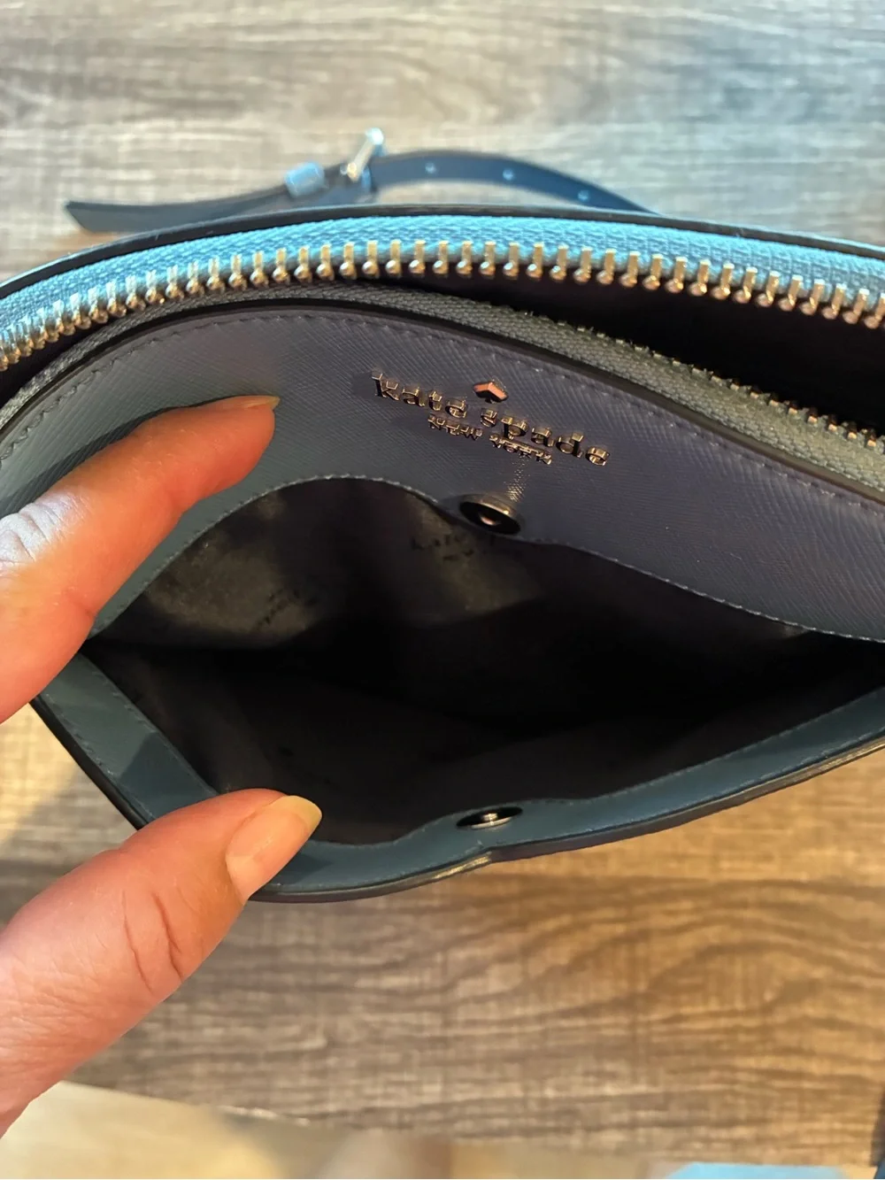 kate spade slate blue dome crossbody